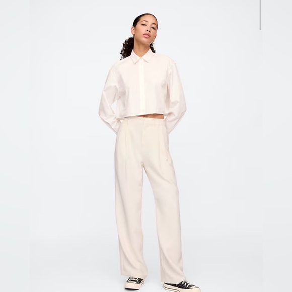 NWT Gap Easy Pant Birch White Trousers Women's Pants size 4 - Picture 1 of 5